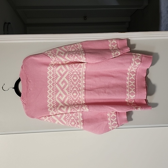 Fair Isle Knit Cardigan | Bubble Gum XL/XXL - Picture 4 of 4